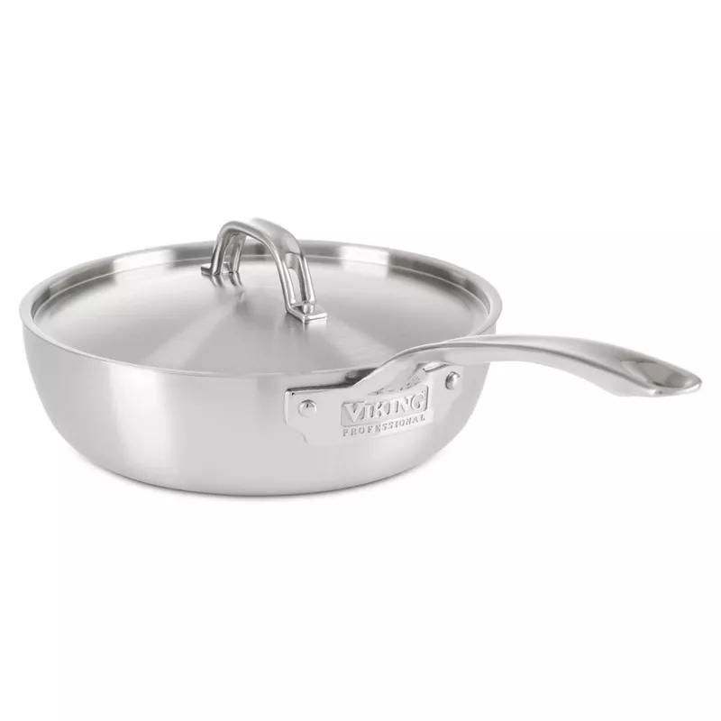 Viking® Professional 3 qt. 5-Ply Stainless Steel Covered Saucier